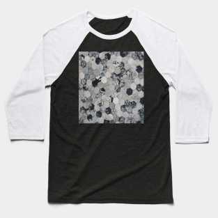 Grey And Black Hive Pattern Baseball T-Shirt